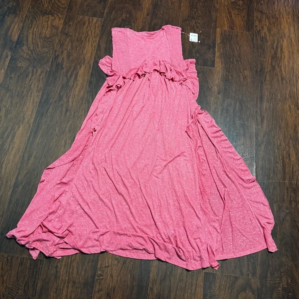 FREE PEOPLE Myra Maxi Dress Elegant Pink Ruffle Maxi Dress Small NWT - Picture 5 of 15